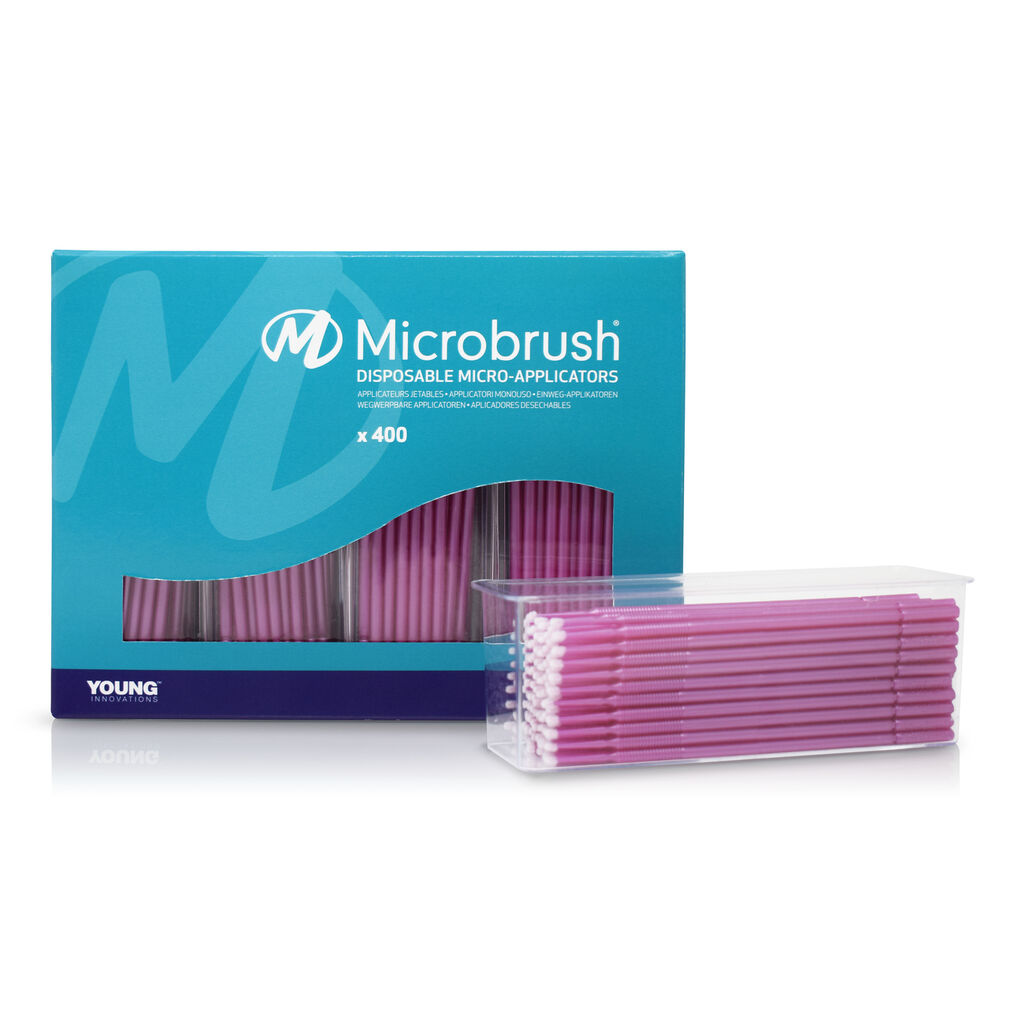 pf400pi-microbrush-applicators-fine-pink-box-with-tray Young Innovations